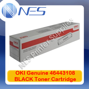 OKI Genuine 46443108 BLACK Toner Cartridge for C833/C833n/C833dn (10K)